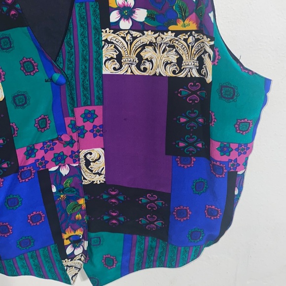 Vintage Olympia Blouses 100% Silk Vest - Picture 9 of 13